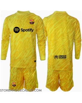 Barcelona Portiere Maglia Gara Casa Repliche 2024-25 Bambino Maniche Lunghe